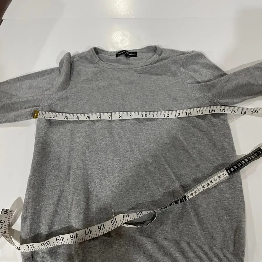 Catherine Malandrino Gray‎ Long Sleeve Crewneck Sweater Size L